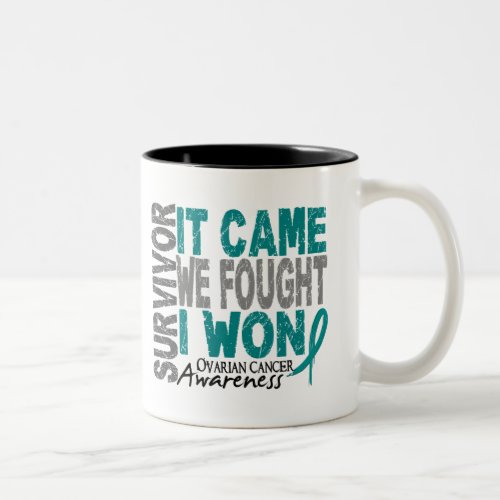 Ovarian Cancer Survivor It Came We Fought I Won Two_Tone Coffee Mug