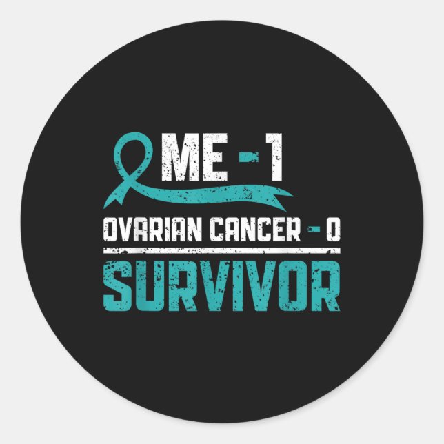 Ovarian Cancer Survivor Ovarian Cancer Warrior  Classic Round Sticker (Front)