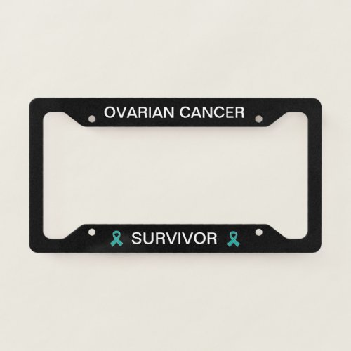 Ovarian Cancer Survivor Ribbon License Frame