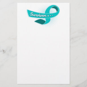 Ovarian Cancer Survivor Ribbon Stationery