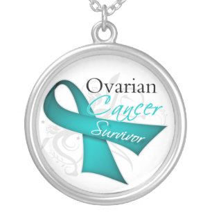 Ovarian Cancer Survivor Silver Plated Necklace
