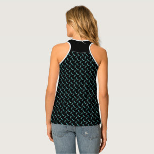 Ovarian Cancer Teal Awareness Ribbon and High Heel Tank Top