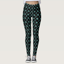 Ovarian Cancer Teal Awareness Ribbon and Kicks Leggings