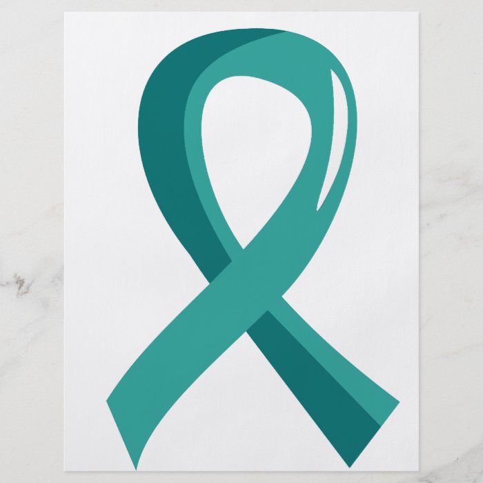 Ovarian Cancer Teal Ribbon 3 Full Color Flyer