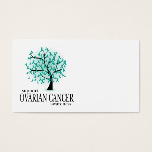 Customizable Ovarian Cancer Tree Business Cards