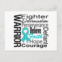Ovarian Cancer Warrior Collage Postcard