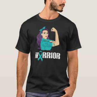 Ovarian Cancer Warrior Ribbon T-Shirt