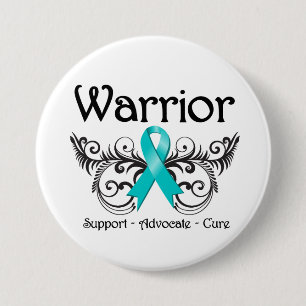 Ovarian Cancer Warrior Scroll Button