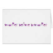 Ovaries before Brovaries Cards (Front Horizontal)