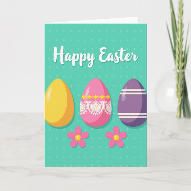 Ovate Pattern Easter Card (Front)
