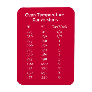 Gas Oven Conversion Chart