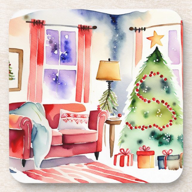 Oven Mitt and Pot Holders Beverage Coaster (Front)