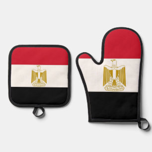 Oven Mitt and Pot Holders, Egypt flag Oven Mitt & Pot Holder Set