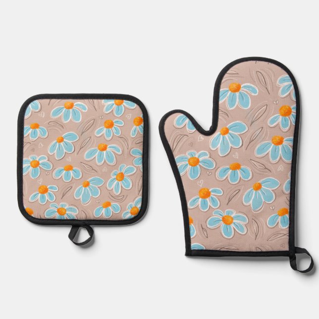 Oven Mitt and Pot Holders Oven Mitt & Pot Holder Set (Front)