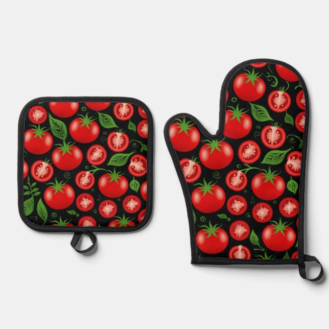 Oven Mitt and Pot Holders Oven Mitt & Pot Holder Set (Front)