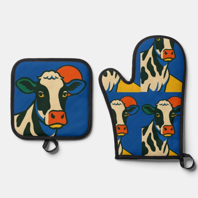 Oven Mitt and Pot Holders Oven Mitt & Pot Holder Set (Front)