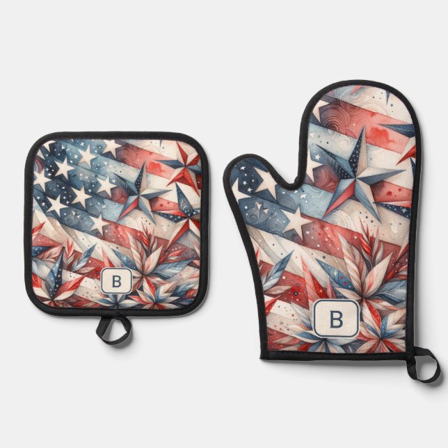 Oven Mitt and Pot Holders Oven Mitt & Pot Holder Set (Front)