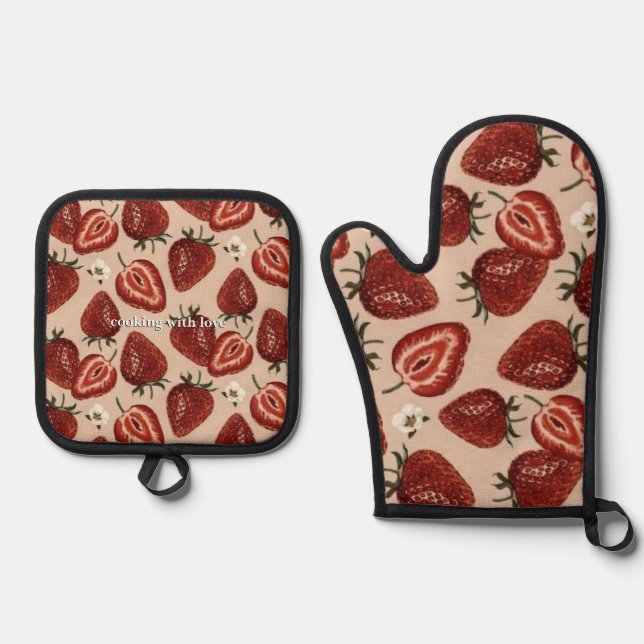 Oven Mitt and Pot Holders Oven Mitt & Pot Holder Set (Front)