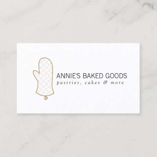 Oven Mitt Logo for Bakery Baked Goods Business Card
