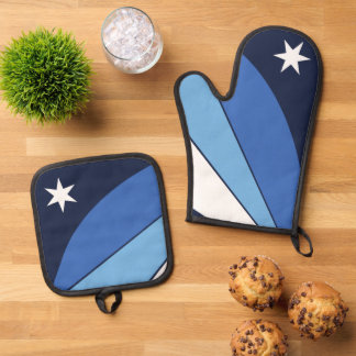 Oven Mitt, Pot Holders with flag of Columbia Oven Mitt & Pot Holder Set