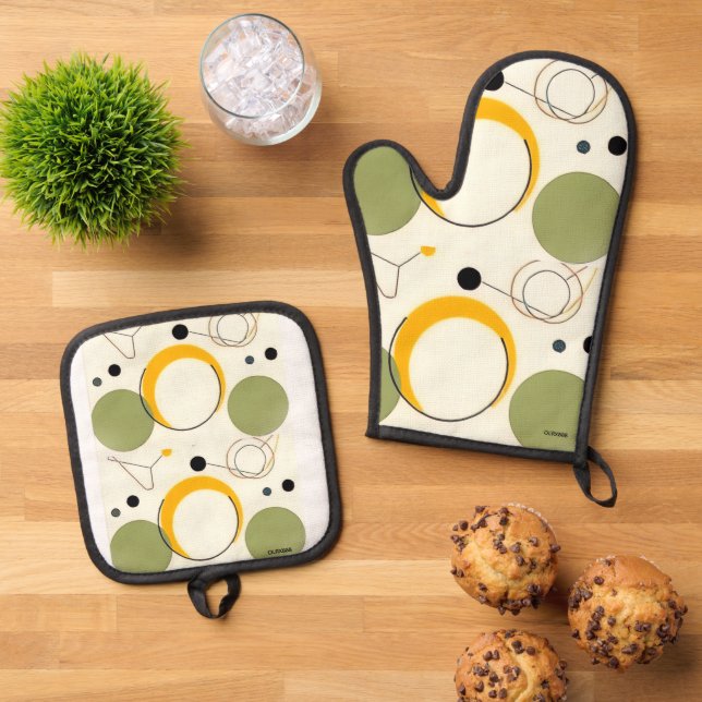 Oven Mitts Mitt & Pot Holder Set (Top Down)