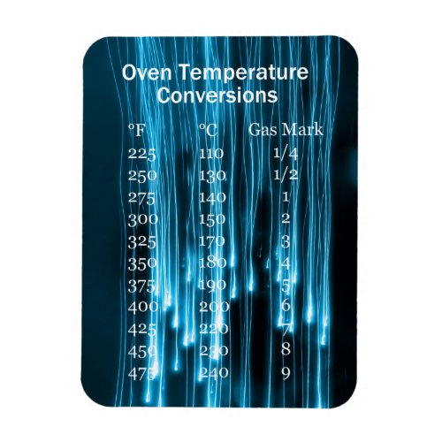 Oven Temperature Conversion Chart Magnet