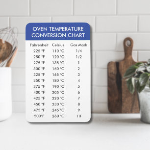 oven temperature conversion chart magnet