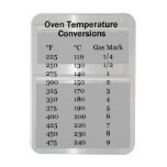 Oven Temperature Conversion Magnet at Zazzle