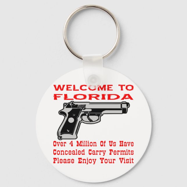 Over 4 Million Of Us Have Concealed Carry Permits Keychain (Front)
