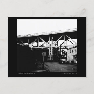 Over and Under Urban Industrial Landscape Postcard