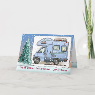 Over Cab Camper RV Holiday Cards