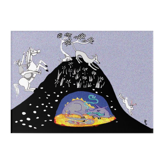 Over hill and under hill acrylic print (Front)