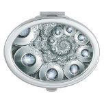 Over Jeweled Oval Compact Mirror at Zazzle