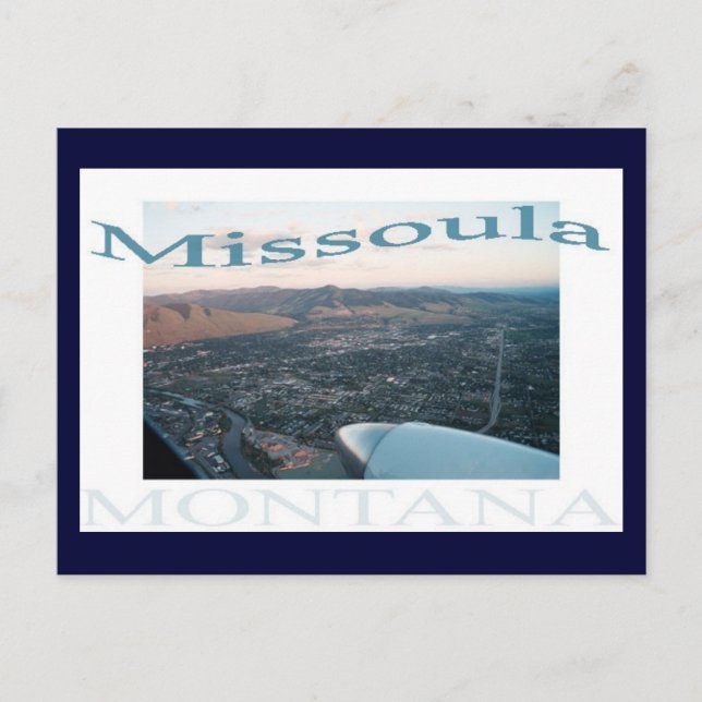 Over Missoula, Montana Postcard (Front)