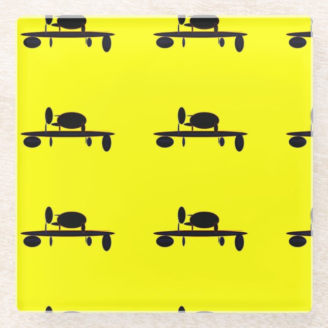 Over my Head Glass Coaster (Front)