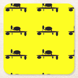Over my Head Square Paper Coaster
