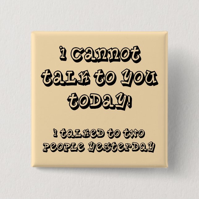 Over My Introvert Limit Funny Button Badge Pin (Front)