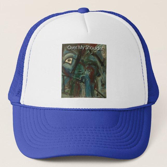 over my shoulder trucker hat (Front)