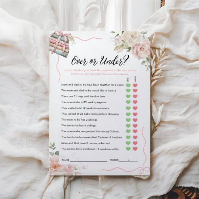 Over or Under Baby Shower Game  (Creator Uploaded)