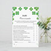 Over or under baby shower game st patrick day (Standing Front)