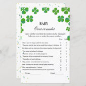 Over or under baby shower game st patrick day (Front/Back)