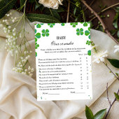 Over or under baby shower game st patrick day