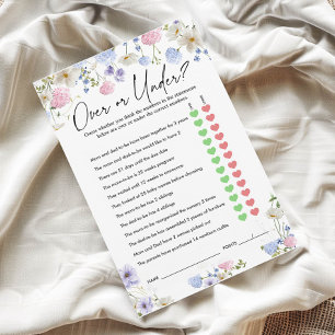 Over or Under Game    Baby Shower Game