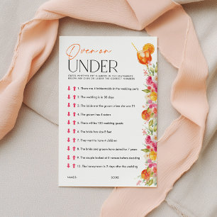 Over or Under Spritz Bridal Shower Games
