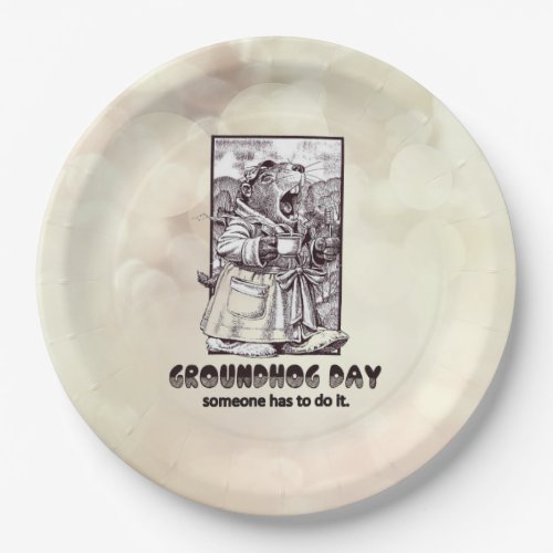 Over Rated Groundhog Day Party Paper Plate