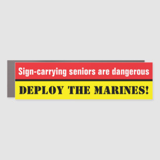 Over-reaction to protesters  car magnet