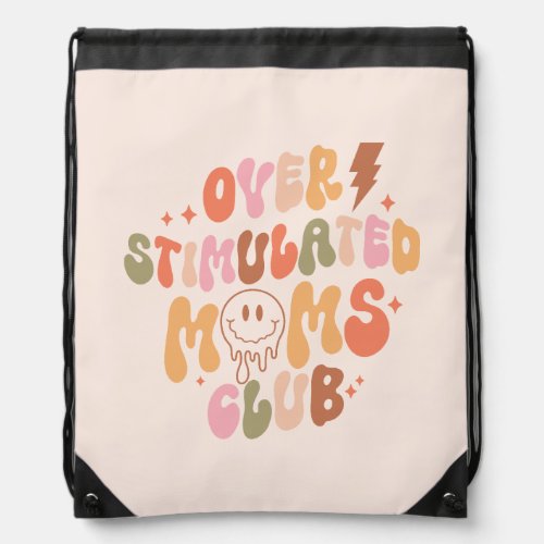 Over_Stimulated Moms Drawstring Bag