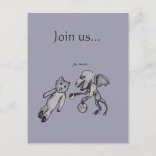 Over Tea Dragon and Bear Invitation