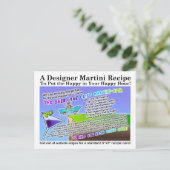 Over The Cliff Margarita Martini Recipe Postcard (Standing Front)