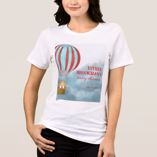 Over the Clouds Coming Baby Mother to be Tri-Blend Shirt (Front)